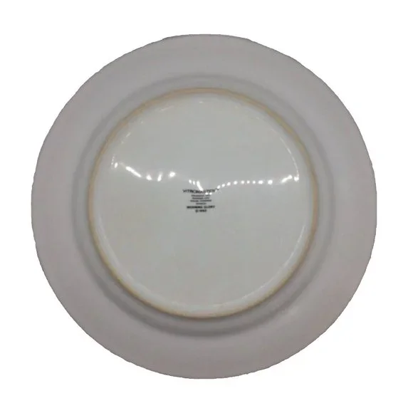 3 Vitromaster 10.5" Dinner Plates Stoneware 1993 Morning Glory Pattern